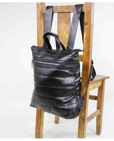 Mochila Preta Almofadada de Senhora