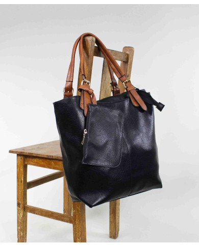 Bolsa de la señora negra con bolsa