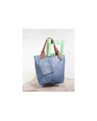 Bolsa de la señora azul con bolsa