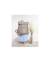Damas Taupe Mochila con Almofada Texture