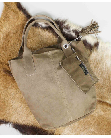 Mala in Pele Taupe for Lady