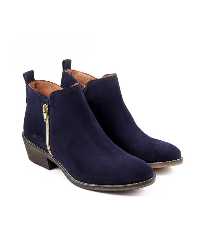 Blue Lady Boots with Golden Fecho Ginova