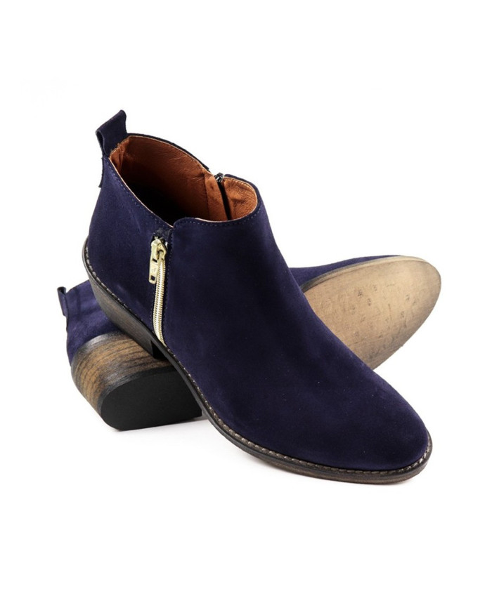 Blue Lady Boots with Golden Fecho Ginova