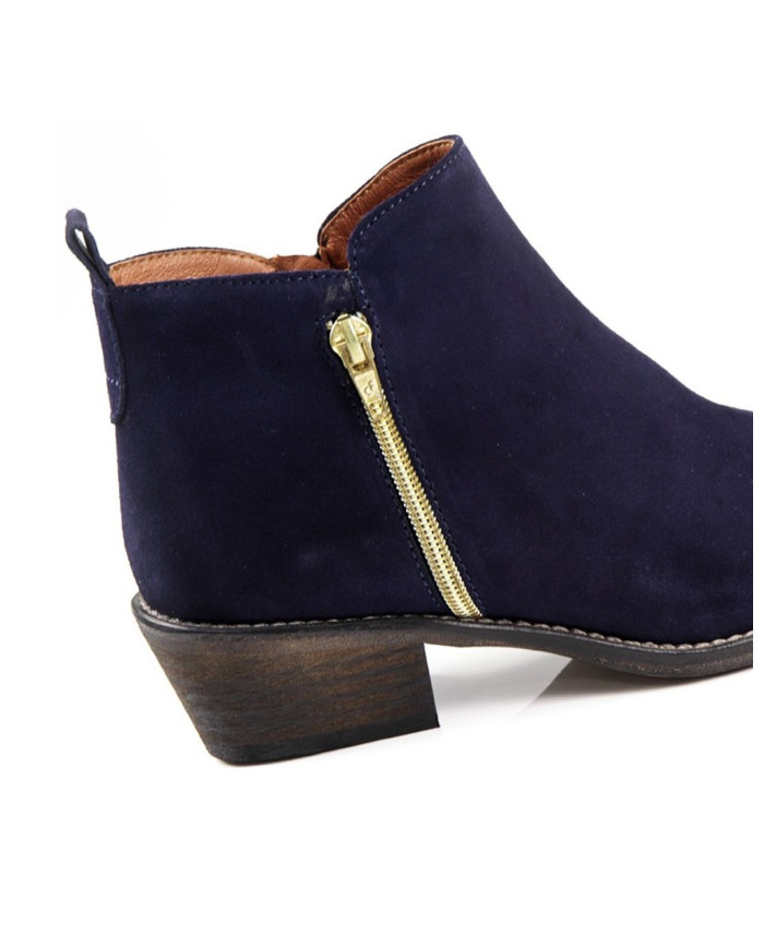 Botas de Senhora Azuis com Fecho Dourado Ginova