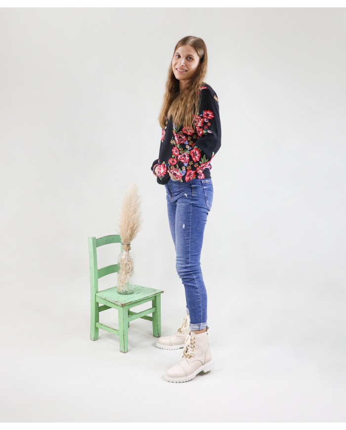 Botas militares de mujeres Ginova con cadenas