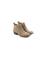 Ladies Taupe Boots with Golden Fecho Ginova