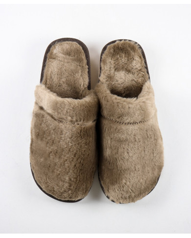 Zapatillas de habitación de damas en Pelo