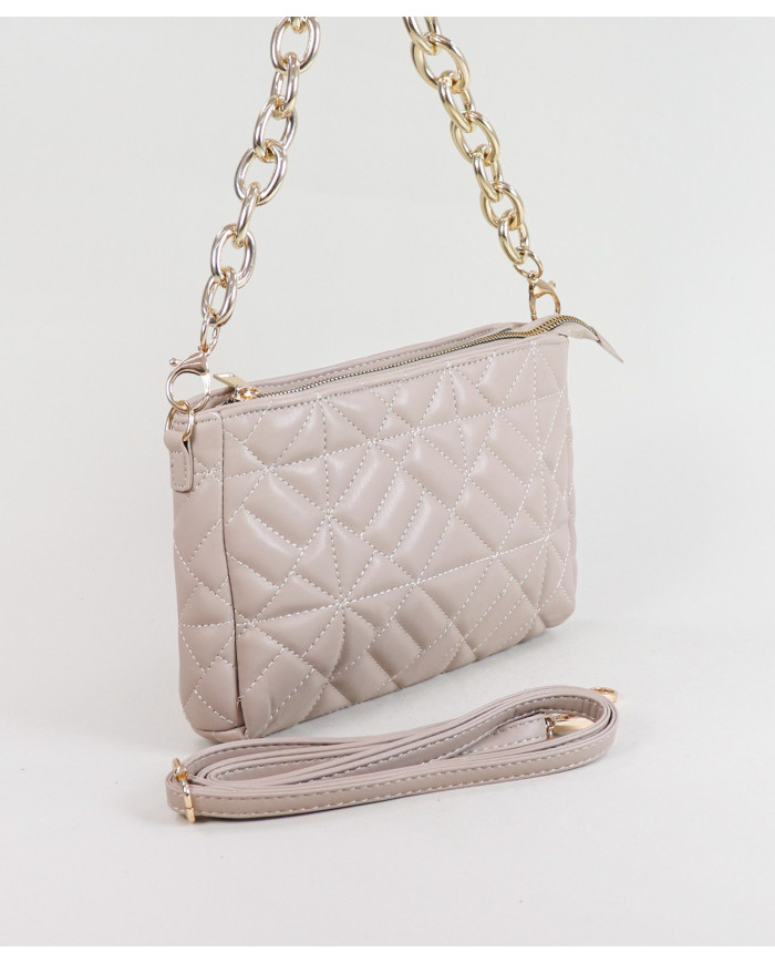 Mala Taupe com Corrente para Senhora