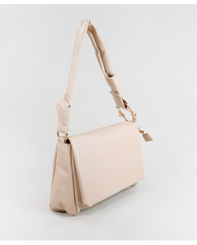 Shoulder Beige Bag with Handle in Node
