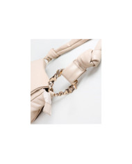 Shoulder Beige Bag with Handle in Node