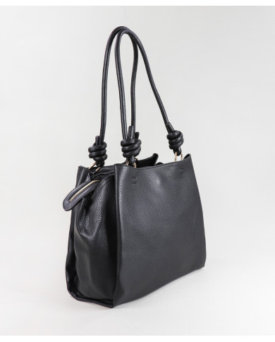 Bolsa de la señora en negro con 3 piezas