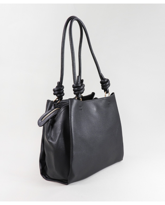 Bolsa de la señora en negro con 3 piezas