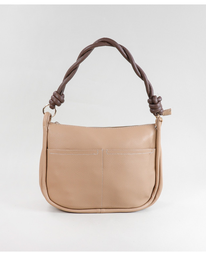 Bolsa de Lady Taupe con bolsillos
