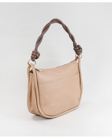 Lady Taupe Bag with Pockets