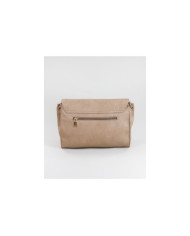 Ladies Taupe Bag with Colored Handle