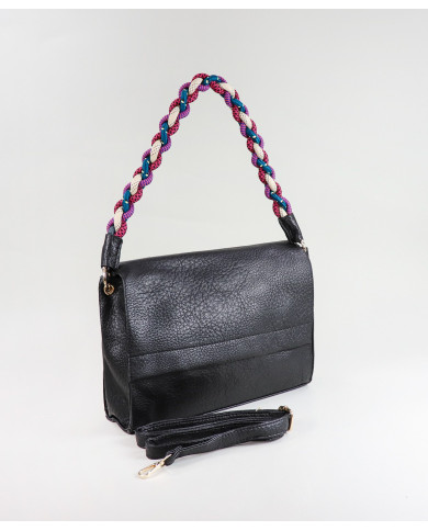 Black Lady Bag with Colored Handle