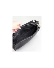 Bolsa de la señora negra con mango coloreado