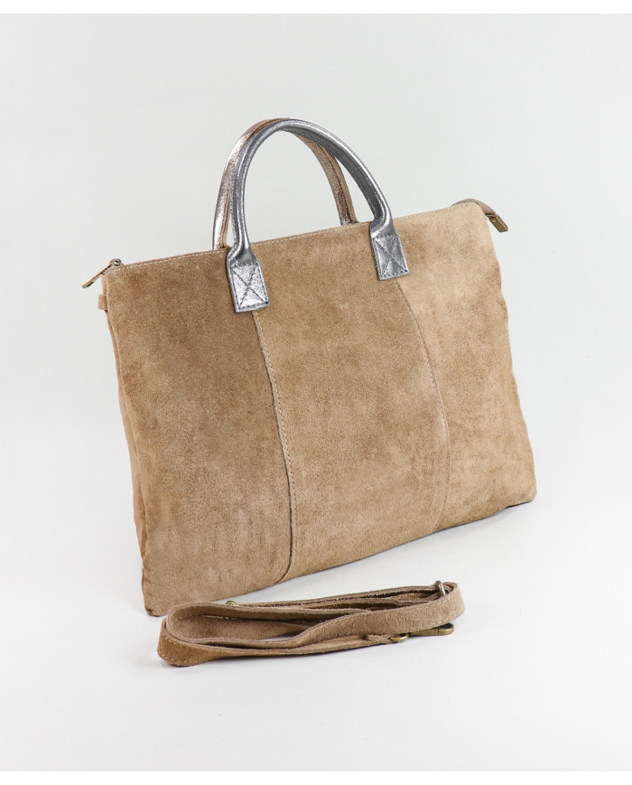 Mala Taupe em Pele para Senhora