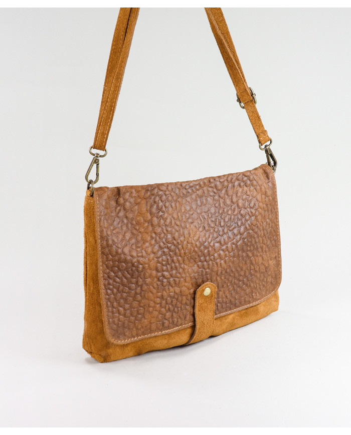 Mala Camel en piel para dama