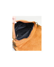 Mala Camel em Pele para Senhora