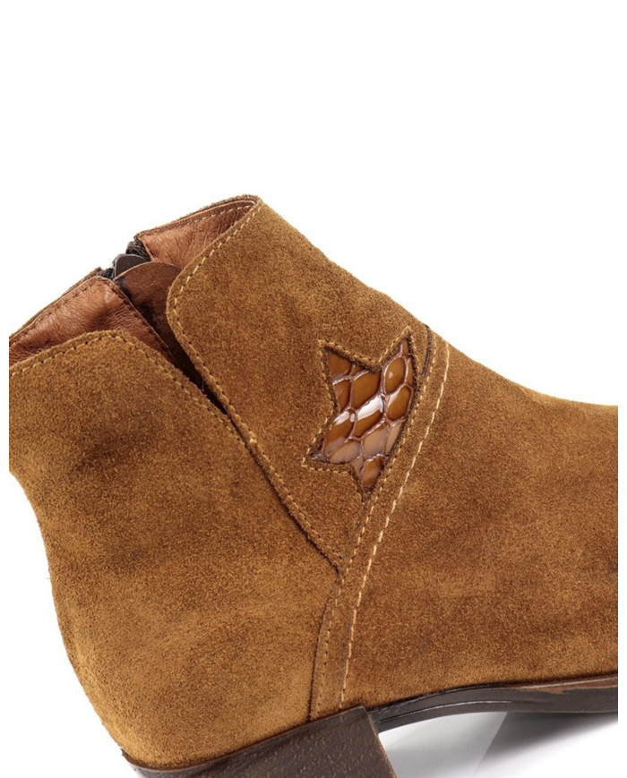 Damas Ginova Botas con Estrella en Verniz