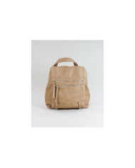 Taupe backpack with 2 Women's Front Closes