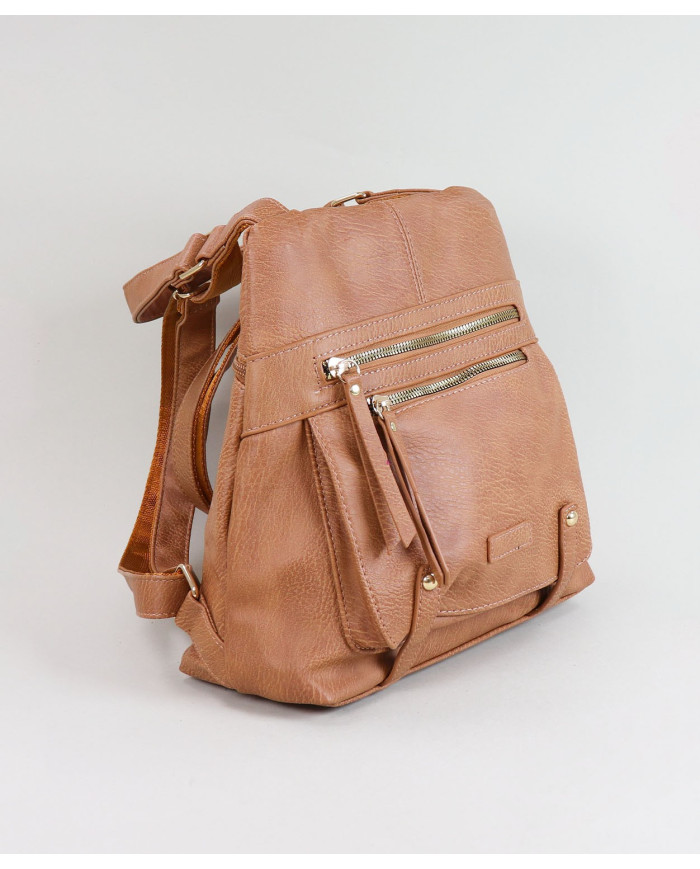Mochila Camel com 2 Fechos Frontais de Senhora