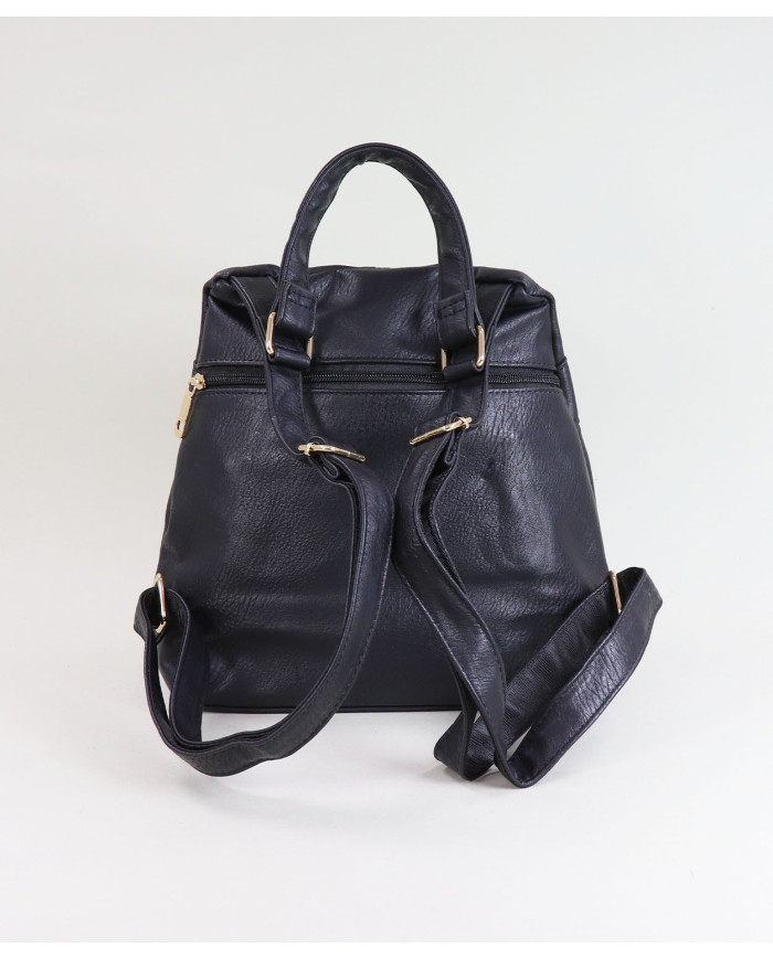 Black backpack with 2 Women's Front Closes