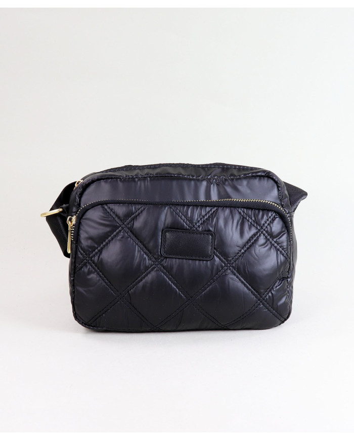 Paleta de hombro negro con bolsa frontal