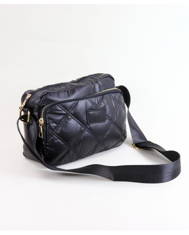 Paleta de hombro negro con bolsa frontal