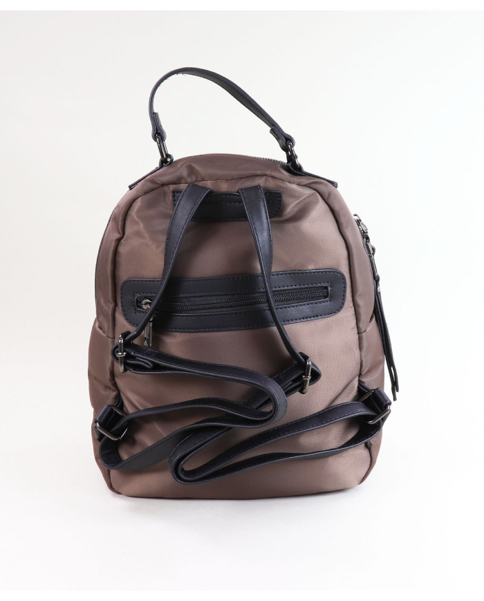 Brown Backpack with Ms. Almofada Texture