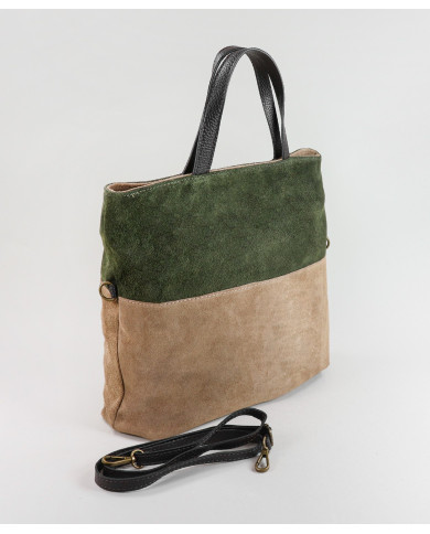 Bolsa de cuero de mujeres en dos toneladas