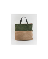 Women's Leather Bag in Two Tons