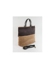 Women's Leather Bag in Two Tons