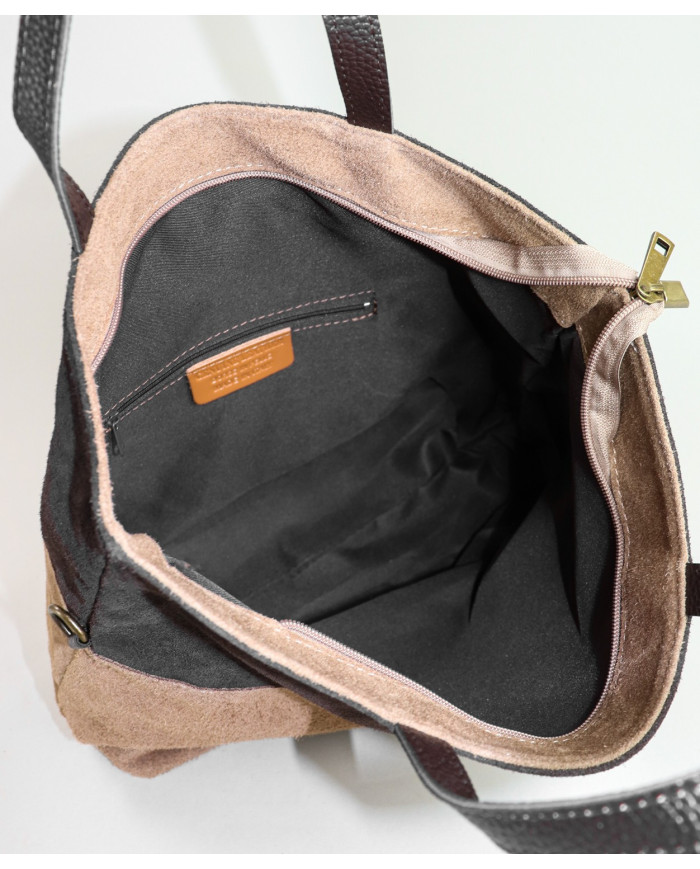 Bolsa de cuero de mujeres en dos toneladas