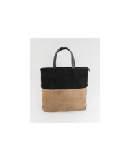 Women's Leather Bag in Two Tons