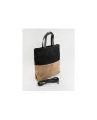 Women's Leather Bag in Two Tons