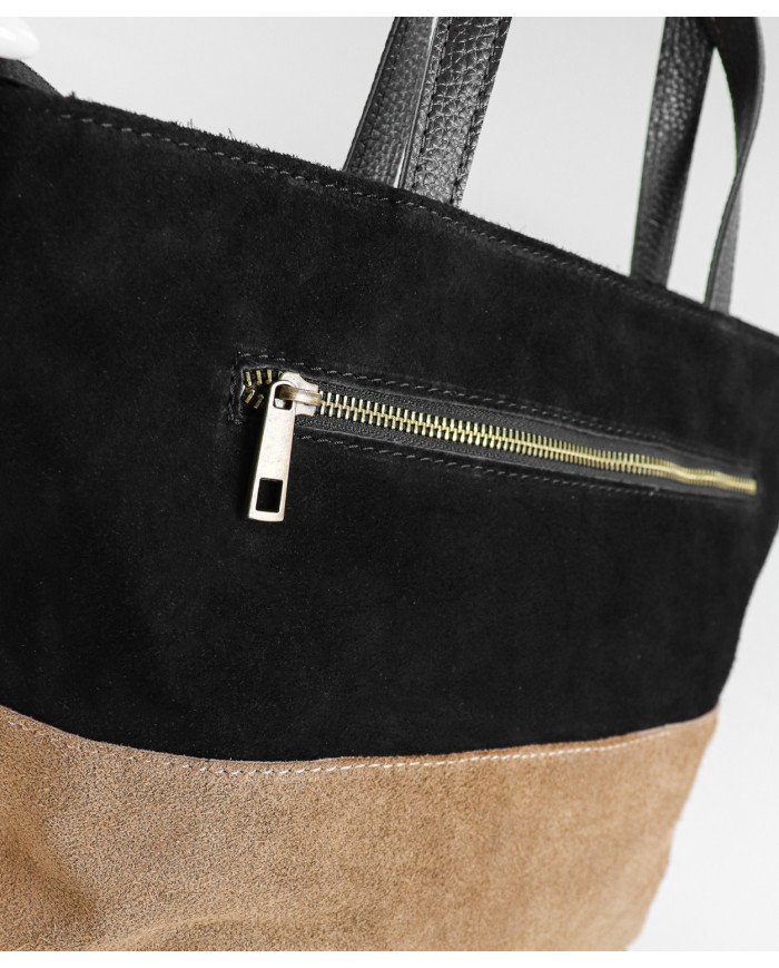 Bolsa de cuero de mujeres en dos toneladas