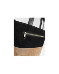 Women's Leather Bag in Two Tons