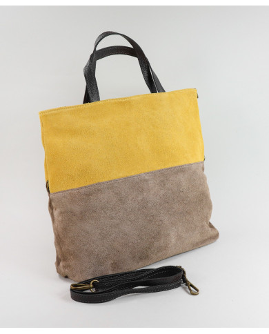 Bolsa de cuero de mujeres en dos toneladas