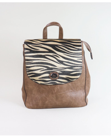 Mochila de Senhora com Padrão Zebra