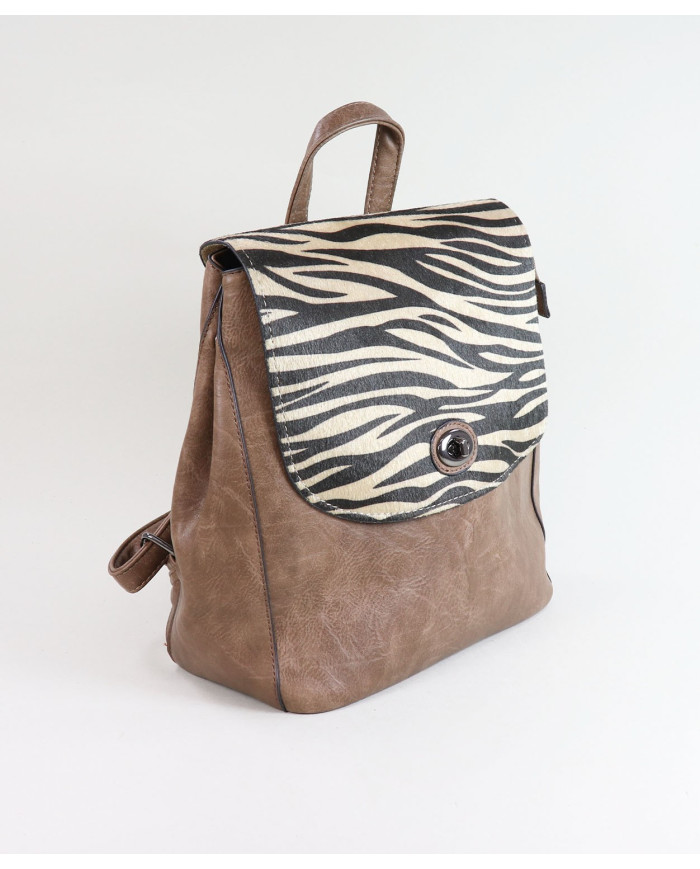 Mochila de Senhora com Padrão Zebra