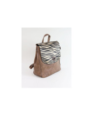 Ladies Backpack with Zebra Pattern