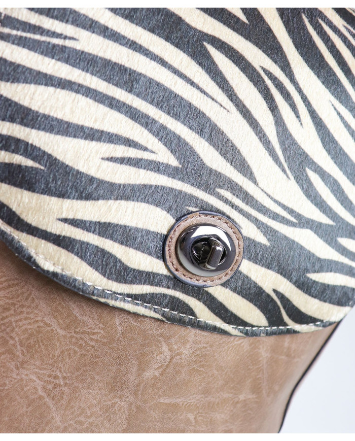 Mochila de Senhora com Padrão Zebra