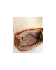 Ladies Camel Backpack with Zebra Pattern