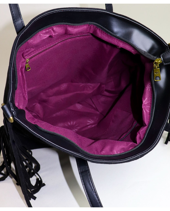 Maleta negra con naranjas de Lady