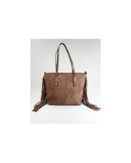 Brown Suitcase with Lady's Franjas