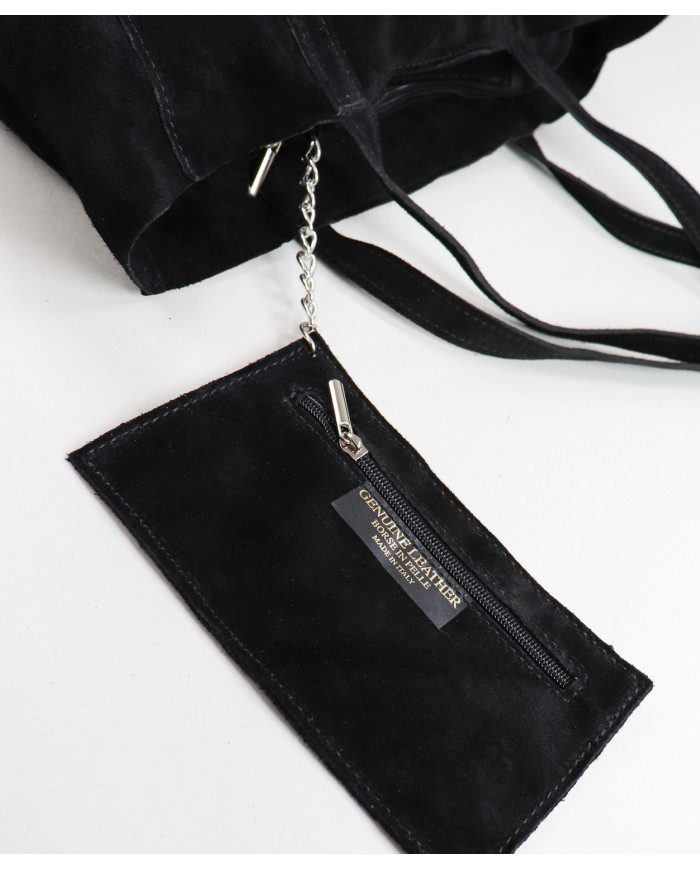 Shopper Black Leather Lady Bag