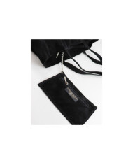 Shopper Negro bolso de la dama de cuero