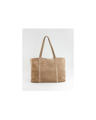 Mala Shopper Taupe de Senhora de Pele